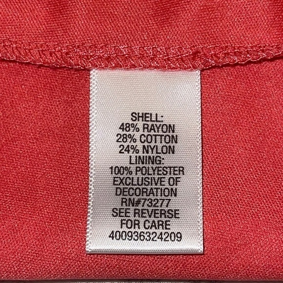 ELLE Coral & White lace sleeveless mini dress Sz. 4 - Picture 10 of 11